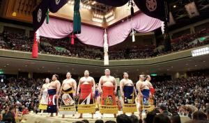 Sumo tournament at kokugikan